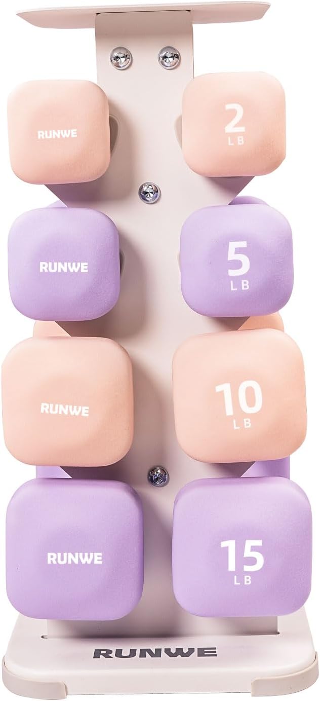 SafeGrip Square Dumbbells Weight, Non-Slip Grip & Anti-Roll Design, Heavy Duty Free Weights for Home Gym, Strength Training, Weight Lifting, HIIT Workouts - Thick Ergonomic Handle for Men & Women (2-20lbs)