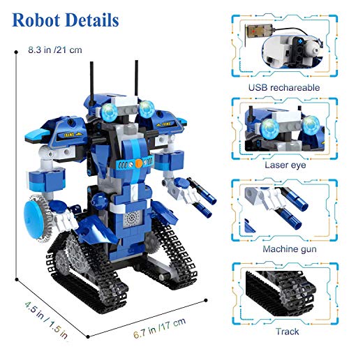 Yerloa Robot Building Kit For Kids 6-12, Remote & App Control Robot Build A Robot Toys For Kids 8-12, Robotics Kit Stem Projects For Kids Ages 8-12, Gifts For 8 9 10 11 12 Year Old Boys Girls, 405 Pcs #TOP1