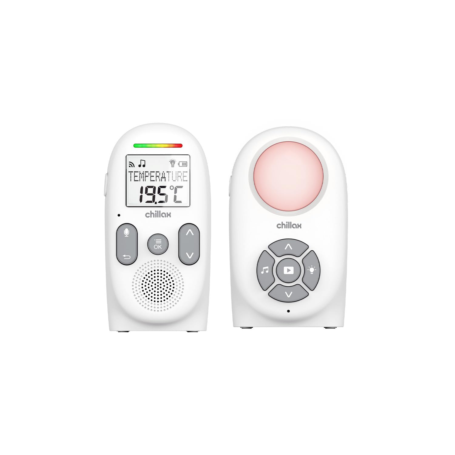 CHILLAX CB260 Baby monitor Audio DECT Schermo LCD VOX Mode Eco Sensore temperatura Portata 340m