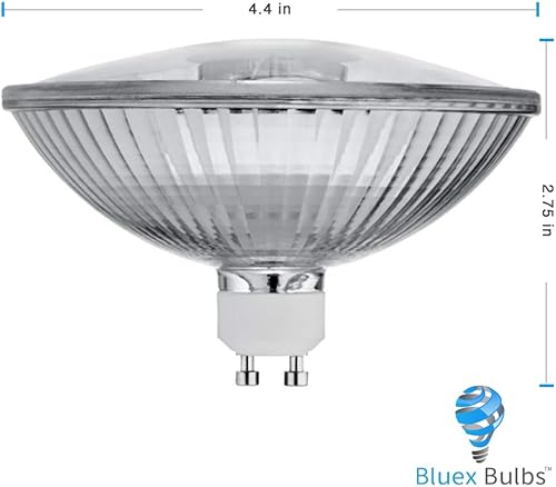 Miniatura 2 de Bluex Bulbs Paquete de 4 75R111GU10FL - Reflector halógeno R111 de 75 vatios 120V - Base GU10 (giro y bloqueo) Cubierta de vidrio - Bombilla