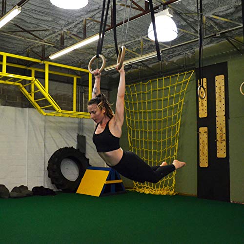 image for FiCool Wood Gymnastics Rings 32mm Olympic Rings 1.25 Inch with Adjusta