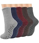 ILovDaisy 5 Paar Kuschelsocken Wintersocken Herren Damen, Warme Stoppersocken Thermosocken Flausc...