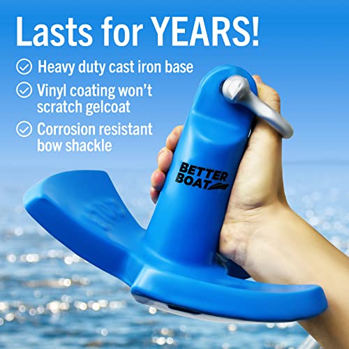 Image of River Anchor 20 lb for Boats Up to 24 Ft, Vinyl Coated Cast Iron Mushroom