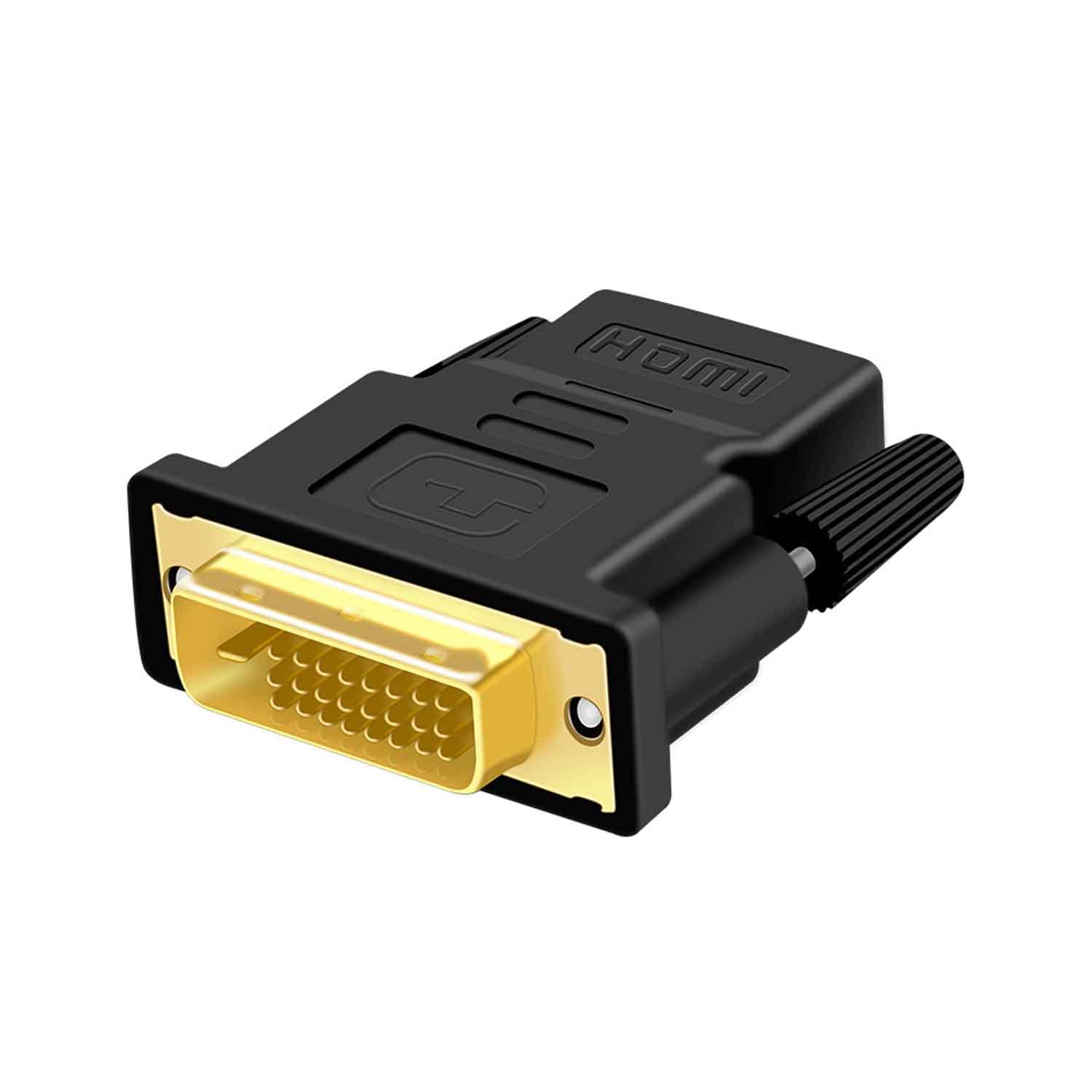 Adattatore HDMI-DVI, Connettore DVI su HDMI 1080P Full HD Bidirezionale DVI-D 24+1 Maschio HDMI Femmina Connettori Video Digitale Adatto per Desktop,Videoproiettori,TV,Tenere Sotto Controllo