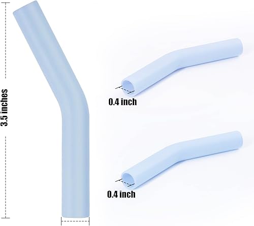 Miniatura 9 de 8 popotes de repuesto compatibles con vasos Stanley Adveture Quencher de 40 onzas, popote de plástico de 12 pulgadas con 8 fundas para pajilla,