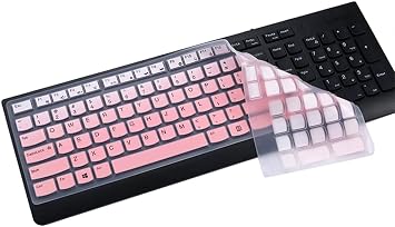 Silicone Keyboard Cover Compatible for Lenovo 510 Wireless Keyboard GX30N81775, Lenovo Wireless Keyboard 4X30M39458 4X30T25785 KBRFBU71 EKB-536A SK-8823 ALO730S KU-1601 ALO510/520 (Gradient Pink)