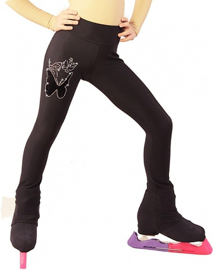 Figure Skating Thermal Pants - Velvet Butterfly (Black)