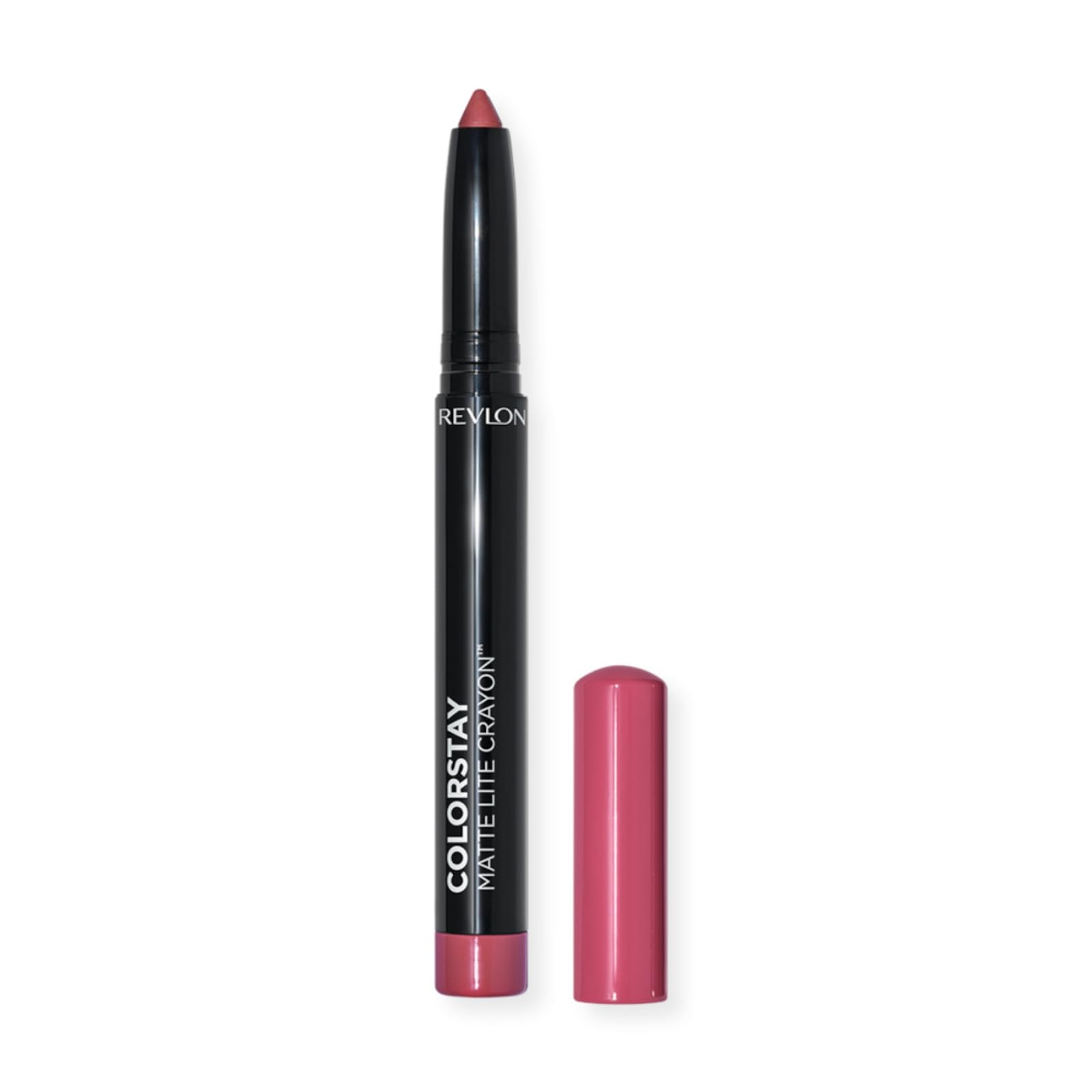 REVLON ColorStay Matte Lite Crayon Lipstick with Built-in Sharpener, Smudge-proof, Water-Resistant Non-Drying Lipcolor, 004 Take Flight, 0.049 oz