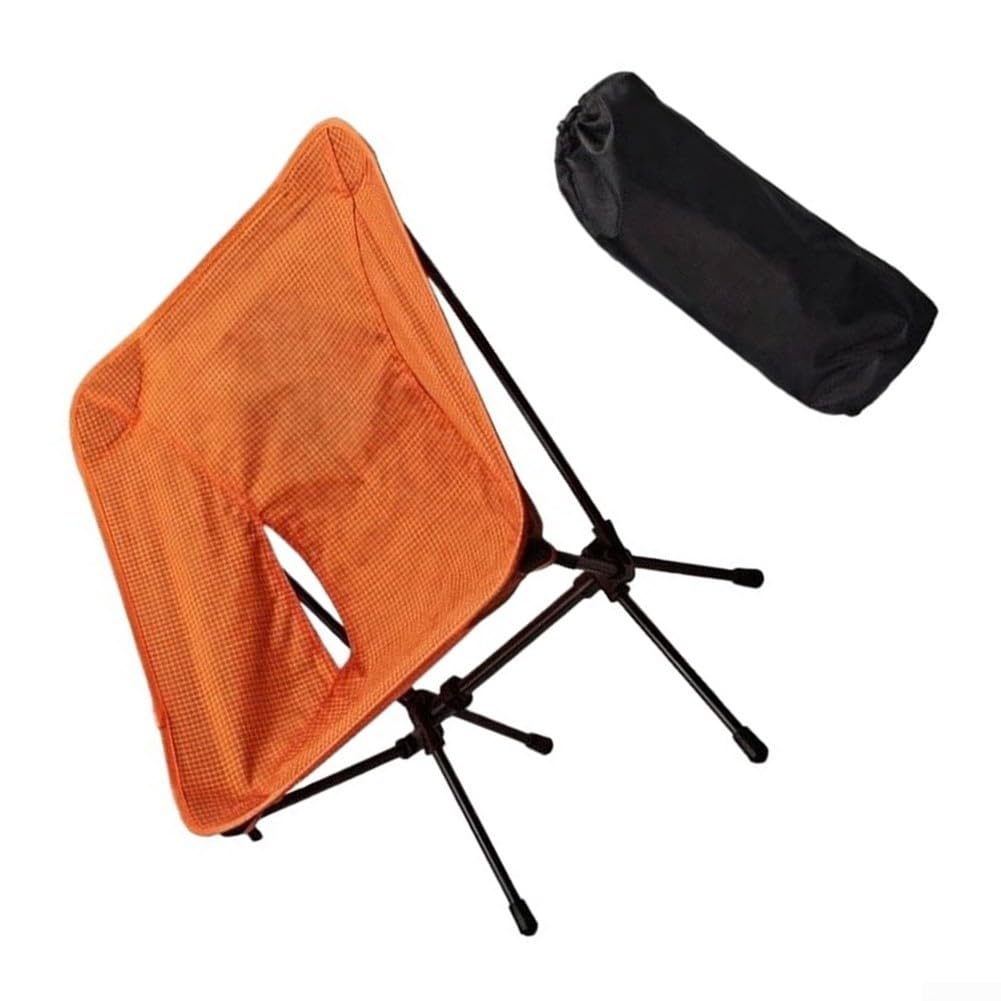 Silla ultraligera Moon 850g 7075 de aluminio para pesca (silla - naranja)