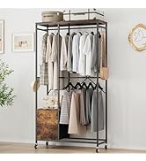 Amazon｜ハンガーラック 引き出し付き 2段 頑丈 大容量収納 耐荷重