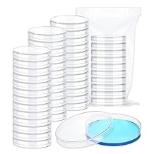 BIPEE Polystyrene Petri Dish 60 x 15mm, Sterile, Pack of 10,Plastic Petri Dishes with Lids , Mold Testing kit,Mycology Supplies agar Plates- Perfect for Cell Culture and Microbiology Experiments