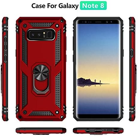 Galaxy Note 8 Hülle, Samsung Note 8 Schutzhülle, Hülle Handyhülle Stoßfest Schutz TPU Doppelstruktur Fall Harte Rüstung Cover case Schale für Samsung Galaxy Note 8 mit Ständer(Blau) Galaxy Note 8 Blau - 1