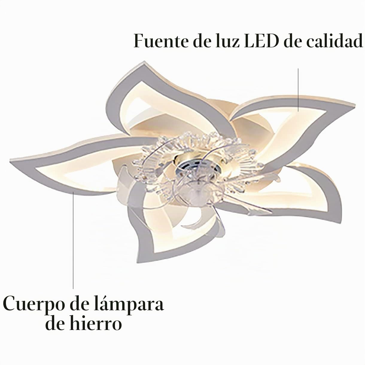 DC Ventilador Techo con Luz Y Mando a Distancia Motor Ultra Silencioso Lámpara De Techo Regulable Reversible 6 Velocidades Lampara Ventilador Techo para Niño Dormitorio Salon Infantil