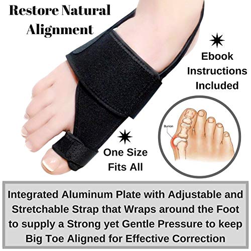 Bunion Corrector & Bunion Relief Kit, Bunion Splint, Big Toe Corrector Straightener Brace, Toe Separators Spacers Straighteners, Hammer Toe, Hallux Valgus, Toe Joint Pain Relief Aid for Men & Women