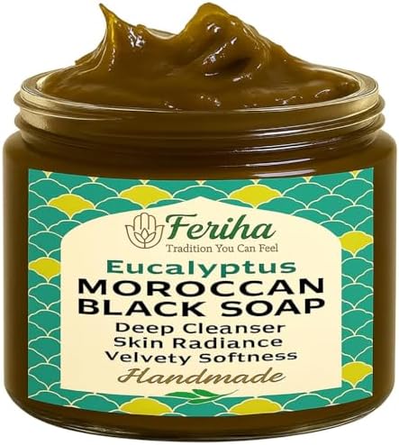 FERIHA Moroccan Black Soap Hammam with Eucalyptus