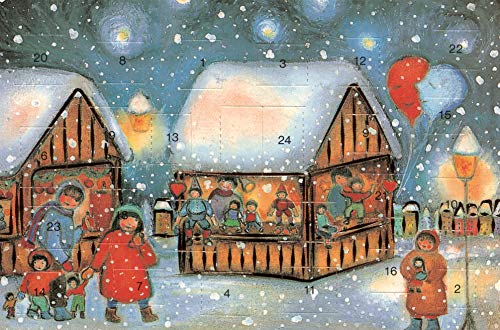 Télécharger Lot de 5 cartes de calendrier de l'Avent rétro de qualité supérieure PDF