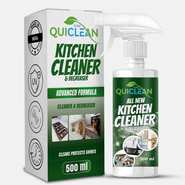 All New Kitchen Cleaner & Degreaser Spray 500ml | For All kitchen Surfaces, Stove, Countertop, Tiles, Chimney & Exhaust Fan| Kitchen Cleaner Spray Oil & Grease Stain Remover (pack of 1)