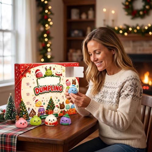 24 Days Christmas Squishies Advent Calendar 2026, Countdown for Adults - image 3