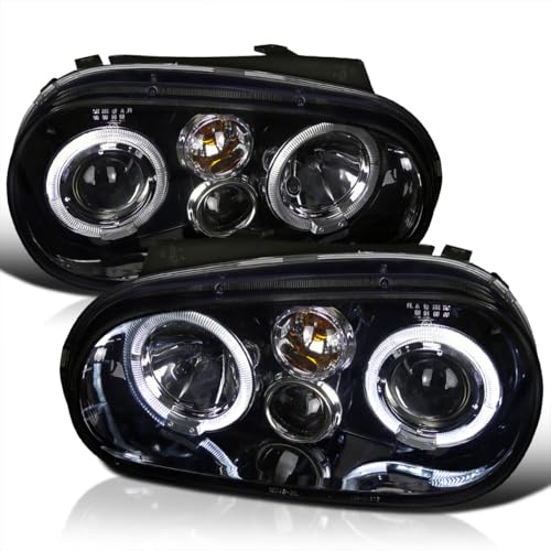 SPEC-D TUNING Black Smoke Dual Halo Projector Headlights