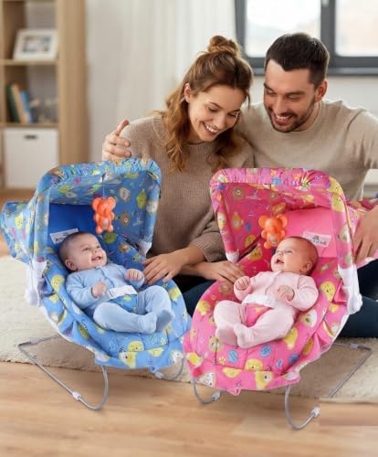 Image of JoyRide Multipurpose Carry Cot /Bouncer /Rocker with Mosquito Net Bouncer (BABYPINK)