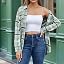 Mint Green ➤➤ Plaid Jacket for Woman
