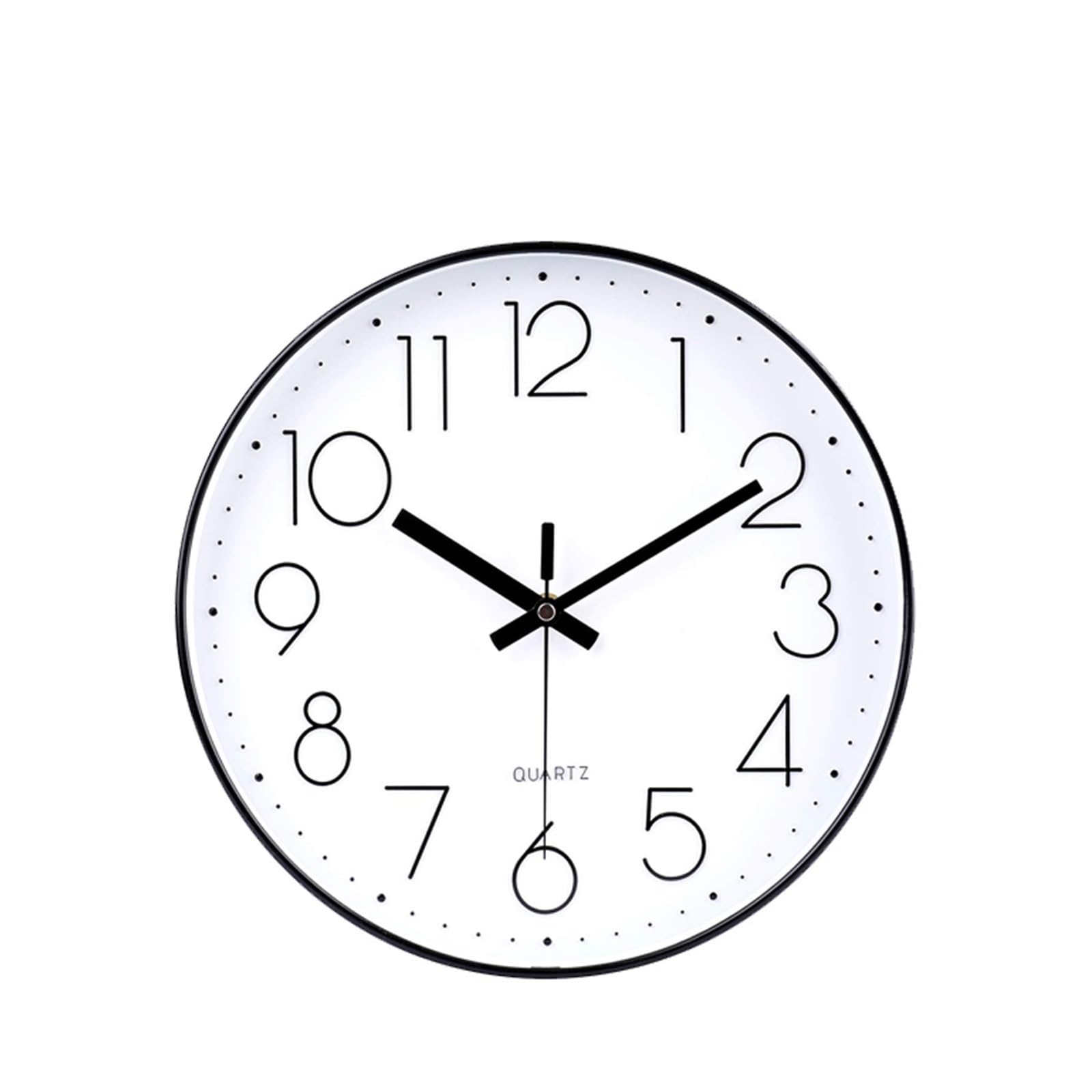 Silent Wall Clock 8Inch Mute Quartz Wall Clock Simple Digital Wall Clock Home Decorations Wall Clock for Living Room Bedroom Classroom for Kitchen Living Room Bedroom School(8 Inch Black White)