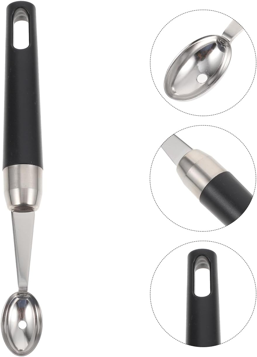 PRETYZOOM 3pcs Stainless Steel Fruit Scoop Versatile Watermelon Baller Kitchen Tool for Melons Berries and Desserts Comfortable Grip for Easy Use Restaurants