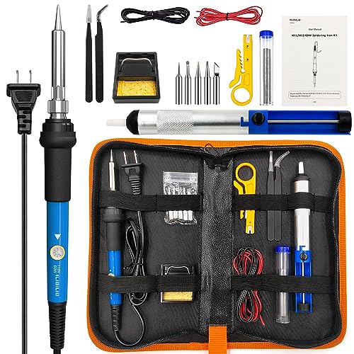 Soldering Iron Kit, ILIBILIB 60W Soldering Iron for Beginners, 16-in-1 Adjustable Temperature 200℃ to 450℃ Soldering Welding Iron Kit for Electronics Soldering and Repair