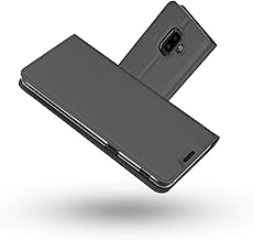 Radoo Coque Samsung Galaxy J6 Plus 2018,Ultra Mince en Cuir PU Premium Housse à Rabat Portefeuille Coque Étui de Protection Bumper Folio à Clapet pour Samsung Galaxy J6 Plus 2018 (Noir)