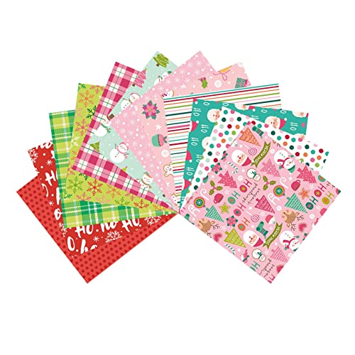 Papel Padrão de Natal - 12/14 Folhas Kit de Papel para Scrapbook de Natal | Suprimentos de papel par