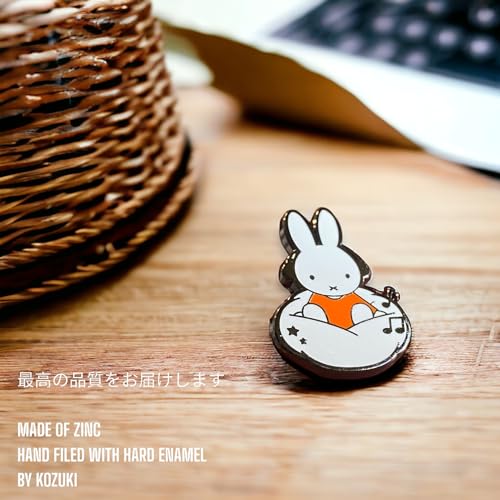 Image of Enamel Bunny Pin - Cute Rabbit Brooch for Women & Girls - Lapel Clip Animal Pins