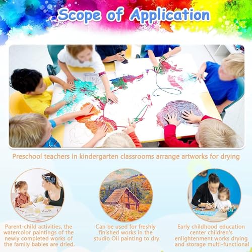 Estante para secar materiales de Arte, soporte para secar Papel de 10 niveles, estante de almacenamiento de materiales de Arte, soporte para dibujo para escuelas, preescolares, hogares y aulas.