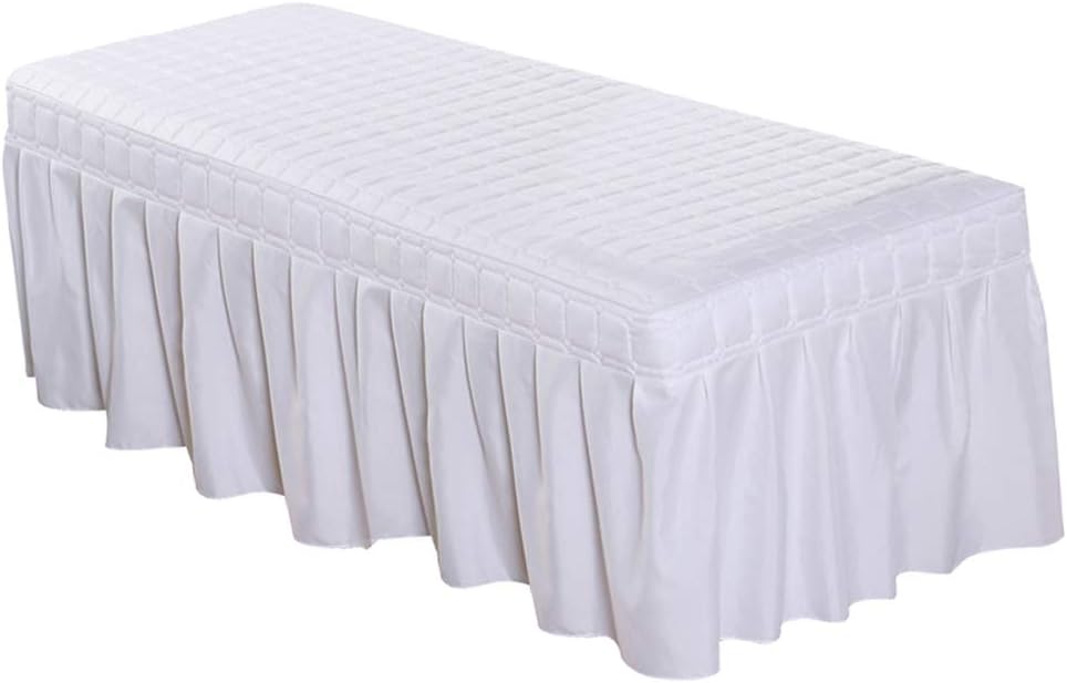 Cosmetic Linen Massage Table Skirt Beauty Bed Sheet Cover With Bedskirt - White-185x70cm : Beauty & Personal Care