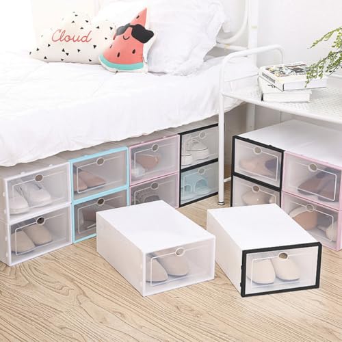 Boîte à chaussures transparente empilable plastique PP lot de 6