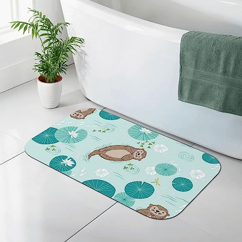 Tapis de bain super absorbant loutres antidérapant de douche