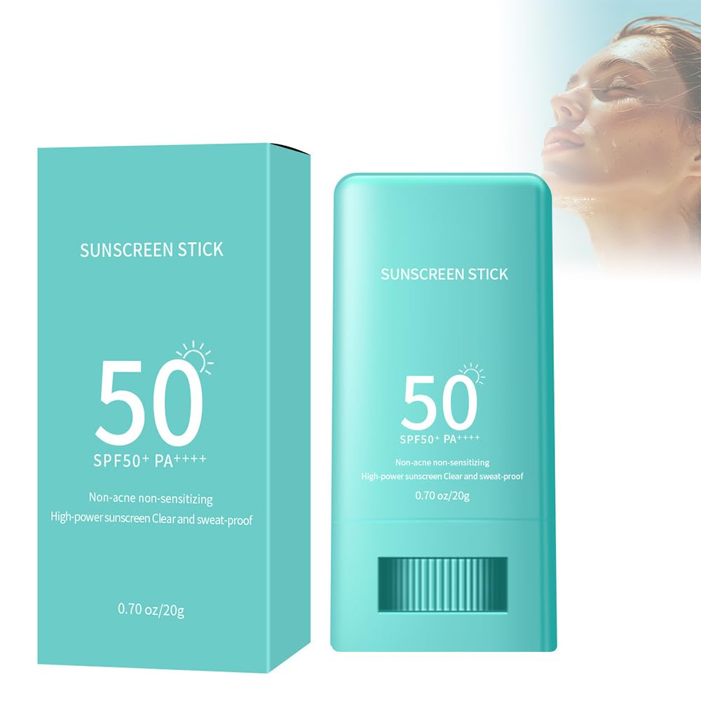 Xiquzal Sunscreen Stick, Sun Stick SPF50+ PA++++, Hyaluronic Acid Sunscreen, Sunscreen Face Body Sun Protection, Refreshing Waterproof Sunscreen Stick, Sun Screen for All Skin Types M-03