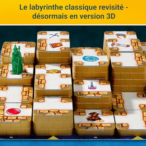 Ravensburger - Le Grand Classique des Jeux de société - Labyrinthe - Labyrinthe 3D - Famille et Enfants - De 2 à 4 Joueurs à partir de 7 Ans - Mixte - 26113 - (Multilingue – Français Inclus)