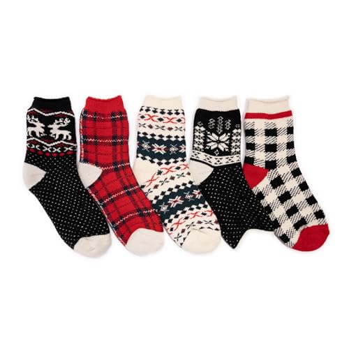 MUK LUKS Women's 5 Pack Heat Retainer Sock