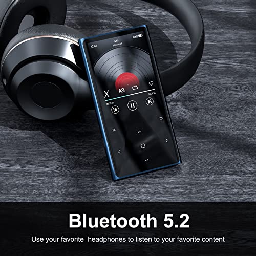 64Gb Mp3 Player With Bluetooth 5.2 Mp3 & Mp4 Player Portable Music Player Built-In Hd Speakers With Fm Radio, Voice Recorder, Kids Mp3 Player With 2.8" Screen, #TOP2