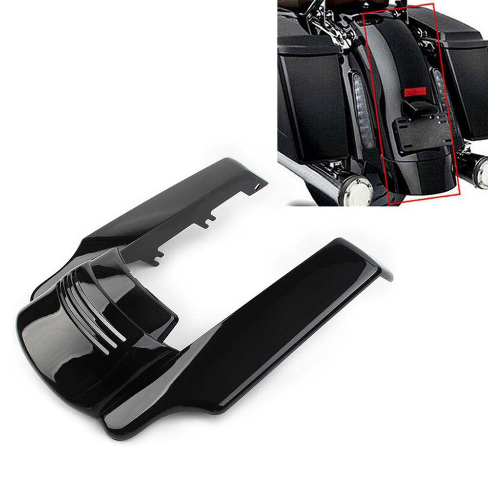 FSFY Extension de garde-boue arrière 12,7 cm ABS étiré pour Harley Touring Street Electra Glide 2009 2010 2011 2012 2013, noir brillant