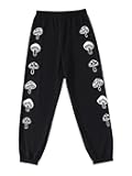 Women's Graphic Print Elastic High Waist Sweatpants Long Pants
