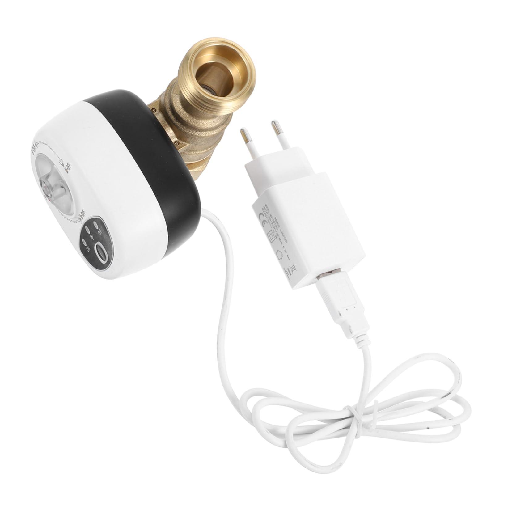 Válvula de Agua Inteligente Wifi Dn25 Color Blanco PC Abs | Control Remoto Inalámbrico, Instalación Sencilla, Temporizador y Alarma para Riego Doméstico