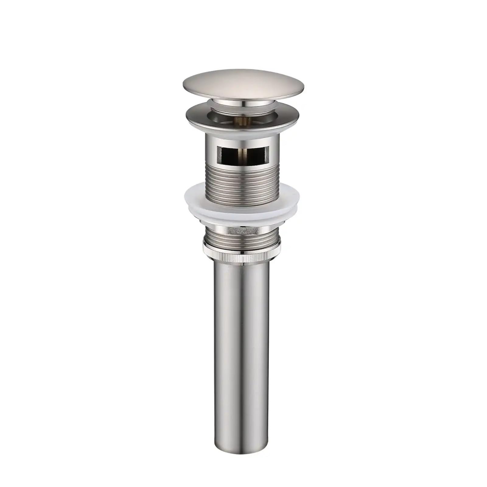 Piletta di Scarico for lavandino del Bagno con troppopieno, Tappo di Scarico a Scomparsa for lavabo, lavabo, lavabo, Acciaio Inossidabile 304