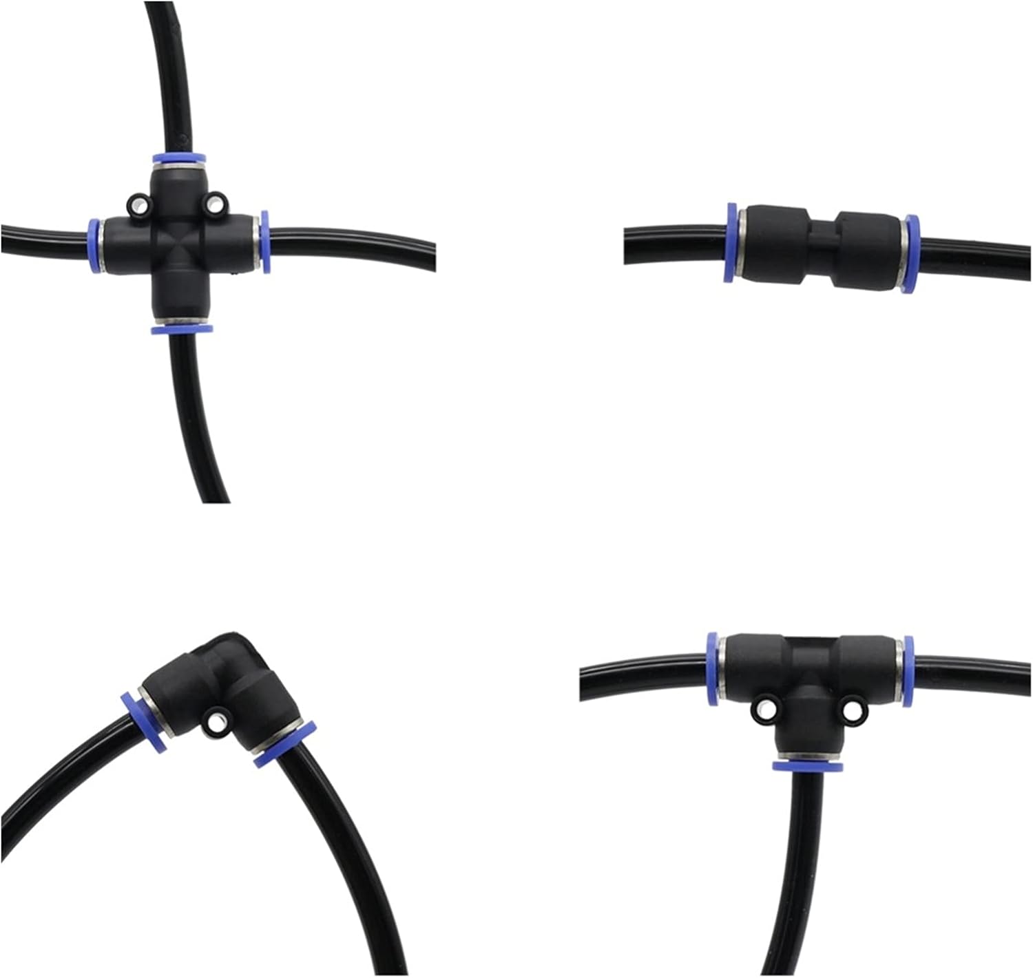 Spray Water Connection Straight Elbow Three-way Four-way Slide Lock Quick Connector Butt Crawler Connector Pneumatic Pipe Fittings Hose Distributor 100 (Color : Yellow)