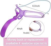 Vista 6 de Plantillas para cejas, plantilla de cejas, kit de modelado de cejas, 8 estilos de plantilla reutilizable para cejas con mango y correa, lavable