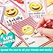 JOYIN 28 Pack Valentines Day Gifts Cards with Expression Face Plush Key-chain, Greeting Cards with Plush for Valentine Classroom Exchange, Kids Party Favor, Game Prizes and School Rewards