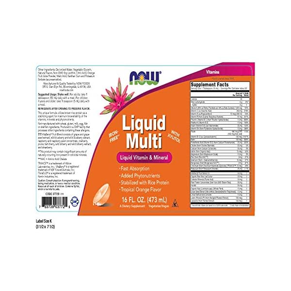 NOW-Supplements-Liquid-Multi-Tropical-Orange-Flavor-Fast-Absorption-with-Added-Phytonutrients-16-Ounce NOW Supplements, Liquid Multi, Tropical Orange Flavor, Fast Absorption, with Added Phytonutrients, 16-Ounce