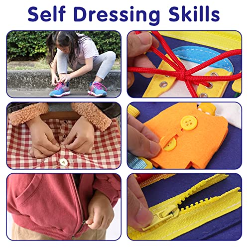 Montessori Toys Toddler Busy Board Quiet Book Child Educational Early Learning Toys Preschool Sensory Book Sensory Activity Developing Board Travel Toys Gift For Boys Girls Age 2-6 Years Old #TOP3