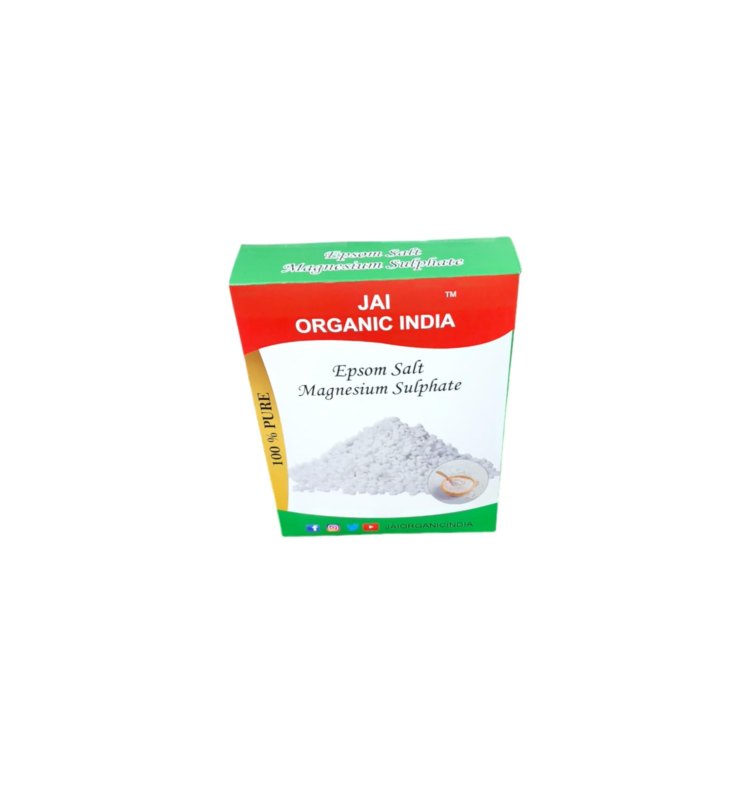Jai Organic India™ Epsom Salt for Plant Growth & Development |Contains Magnesium Sulphate | Water Soluble Plant Fertilizer | Prevents yellowing of leaves | Promotes flowering (900) (B0CR3XY4L7) Amazon Price History, Amazon Price Tracker