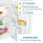 Bomann Kühlschrank mit Gefrierfach | 91L Nutzinhalt davon 8L Gefrierfach | Kühlschrank klein | mit wechselbarem Türanschlag | Mini Kühlschrank m. Gemüseschale | 2 Ablagen | Minibar leise | KS 7349 – Bild 3